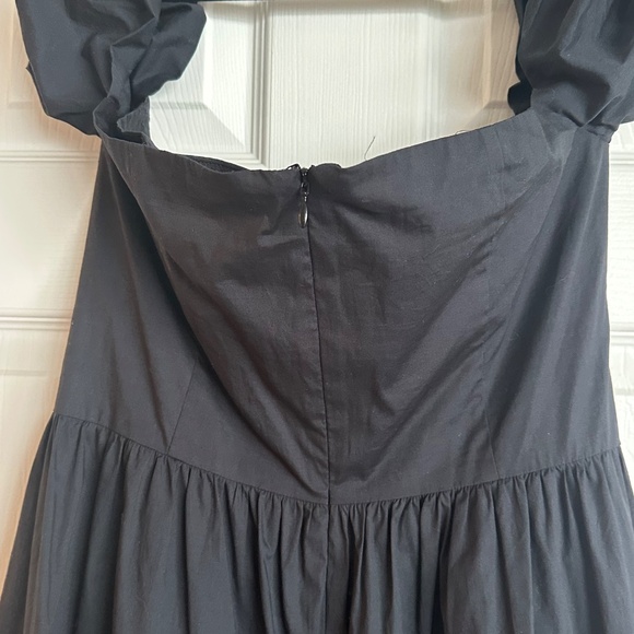 Staud Elio Black Off the Shoulder Dress Size 10 - Picture 7 of 8